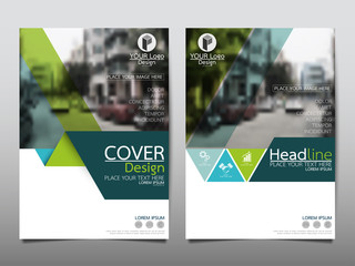 Green flyer cover business brochure vector design, Leaflet advertising abstract background, Modern poster magazine layout template, Annual report for presentation. - obrazy, fototapety, plakaty