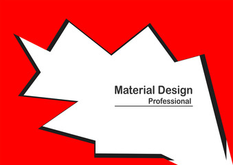 Material design background in red color.