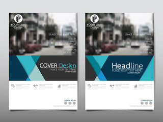 Naklejka premium Niebieska okładka ulotki broszura biznesowa wektor projekt, ulotka reklamowa abstrakcyjne tło, szablon układu nowoczesnego magazynu plakat, raport roczny do prezentacji.