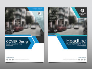 Blue flyer cover business brochure vector design, Leaflet advertising abstract background, Modern poster magazine layout template, Annual report for presentation.