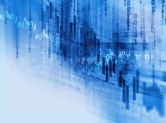 technical financial graph on technology abstract background