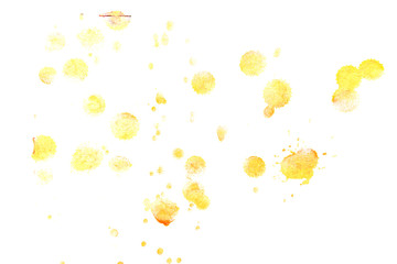 Abstract yellow ink splash