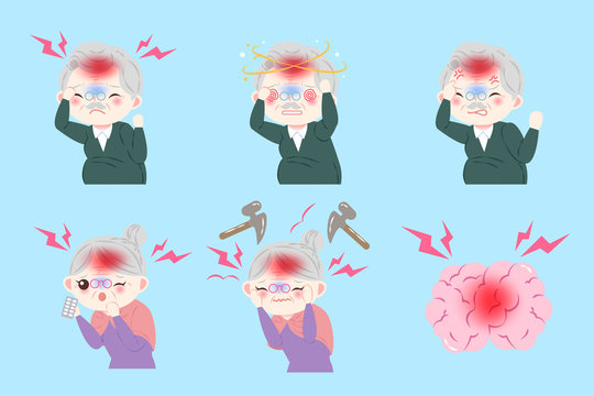 old peopele with head ache