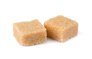 sugar brown square on white
