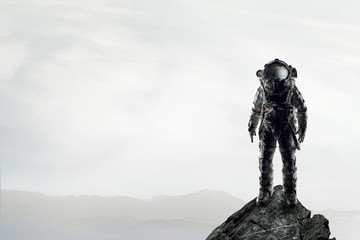 Adventure of spaceman. Mixed media . Mixed media