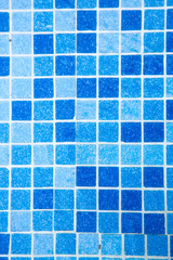 Swimming pool blue mosaic background.