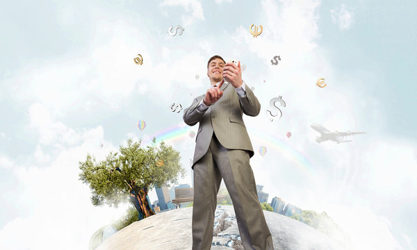 He is big boss. Mixed media . Mixed media