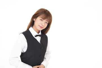 笑顔のウェイトレス