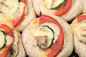 fresh homemade mini pizzas