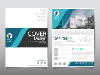 Blue flyer cover business brochure vector design, Leaflet advertising abstract background, Modern poster magazine layout template, Annual report for presentation.