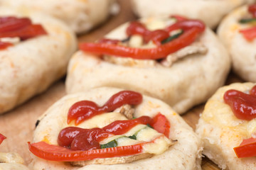 fresh homemade mini pizzas