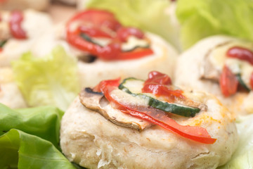 fresh homemade mini pizzas