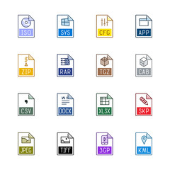 File type icons: Miscellaneous - Linne Color