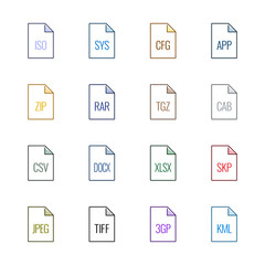 File type icons: Miscellaneous - Linne UL Color