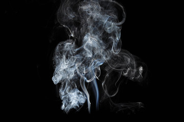 white smoke on black ,use for back ground