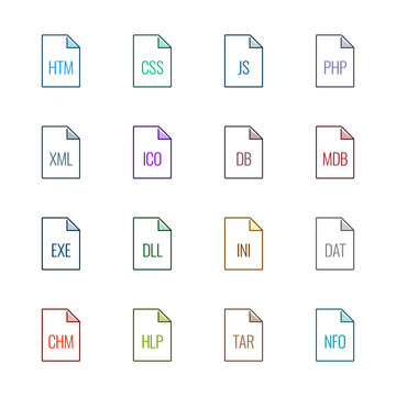 File type icons: Websites and applications - Linne UL Color