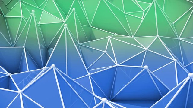 abstract seamless blue-green coloured triangular background animation/ abstract /fascinating geometry