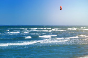 Photo of a beautiful sea with waves