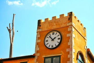 The tourist place in Thailand. Clock Tower in Palio Khaoyai.