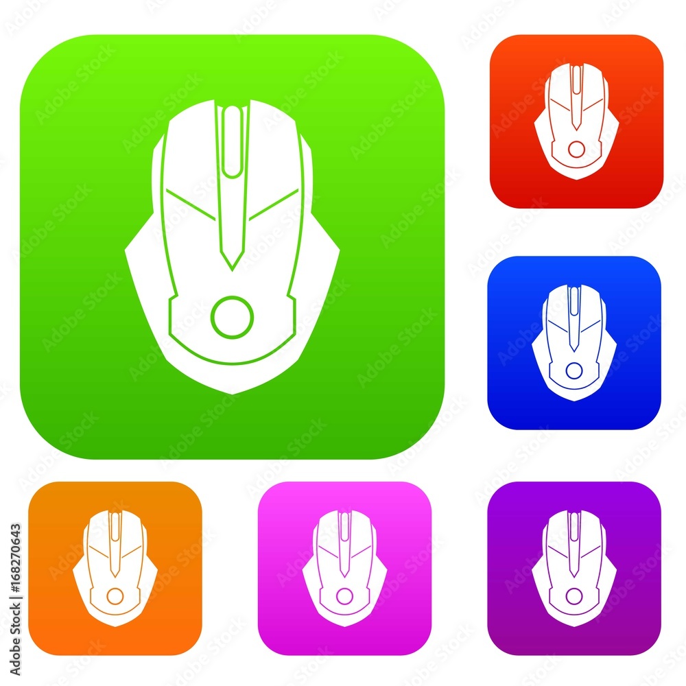 Poster computer mouse set collection