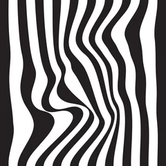 Gestreifter nahtloser abstrakter Hintergrund. schwarz-weißer Zebradruck. Illustration © skrotov