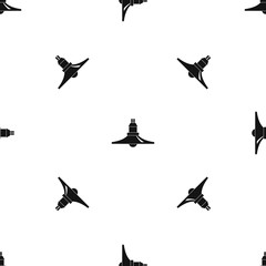 Hanging lantern pattern seamless black