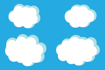 Obraz premium Vector illustration of clouds collection