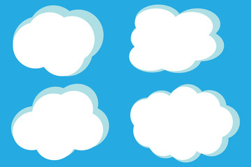 Vector illustration of clouds collection