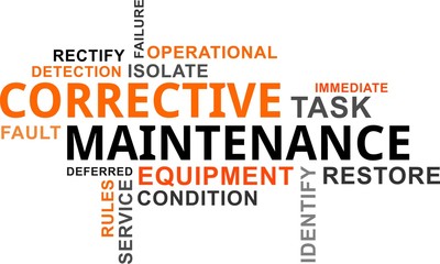 word cloud - corrective maintenance