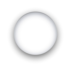 Circle with shadow. Abstract background in black and white. Round white label. 3D illustration