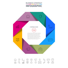 Octagon Business Infographics strategy design elements