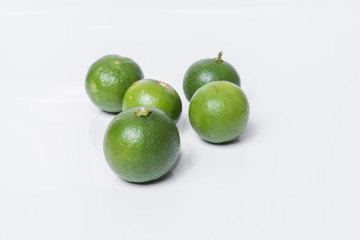Lime. Fresh fruit  on white background.