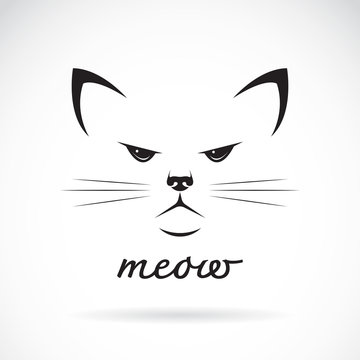 Vector of a cat face design on white background. Pet Animal.