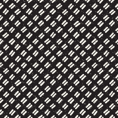 Seamless pattern with hand drawn lines. Abstract background with freehand brush strokes. Black and white texture. Ornament for wrapping paper.