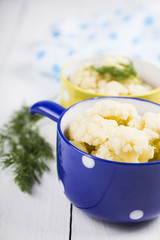 Boiled cauliflower