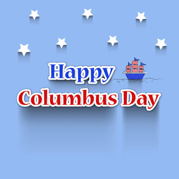 illustration of elements of Columbus Day background