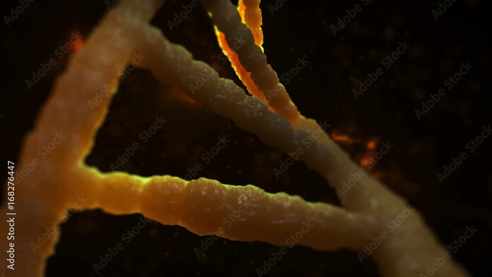 Aufkleber macro shot of 3d dna structure with depth of fields.