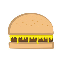 Cheese Burger Vector Illustration