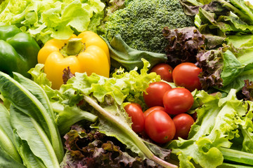 Colorful fresh organic vegetables