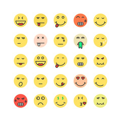 set of colored emoji icon