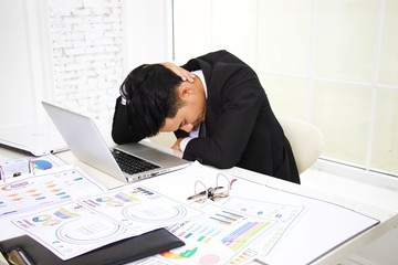 Man is suffering from office syndrome