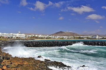 Costa Teguise, a touristic resort on Lanzarote, Canary Island, Spain