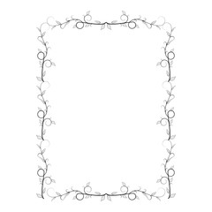 Frame of twig card