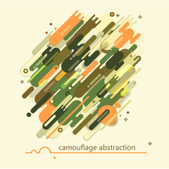 Camouflage style, army or hunting stylized drawing of a protective form. Abstract camouflage, vector clipart. Modern abstraction