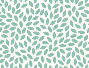 Wall murals Turquoise Leaves Pattern. Endless Background. Seamless