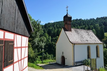 Fototapeta na wymiar Kapelle St Sebastian in Mühlheim an der Donau im Landkreis Tuttlingen