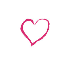 Heart pink isolated