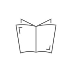 gray thin line journal logo
