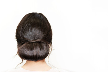 Fototapeta premium Female bun back view