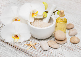 Spa products with orchids